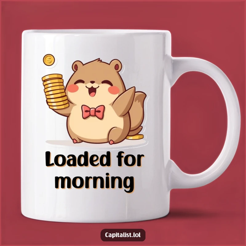 Funny Plump Animal Mug - Bowtie Rich, Coin Collector, Perfect Gift