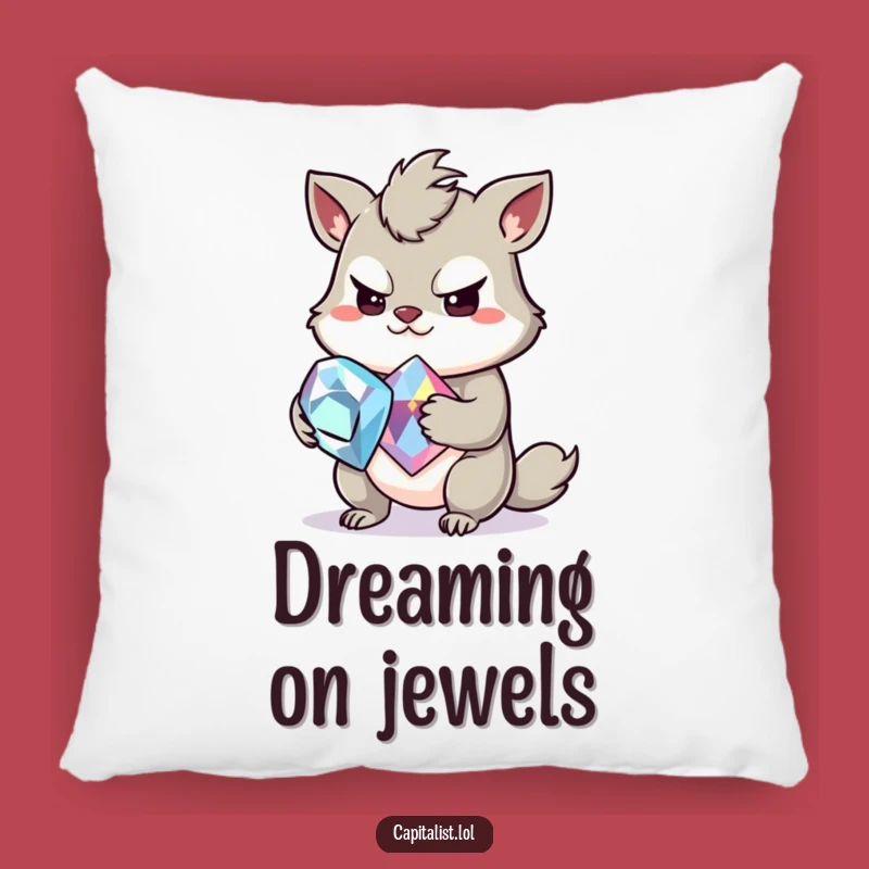Funny Gemstone Animal Pillow - Comfy & Hilarious Funny Gift Accent!