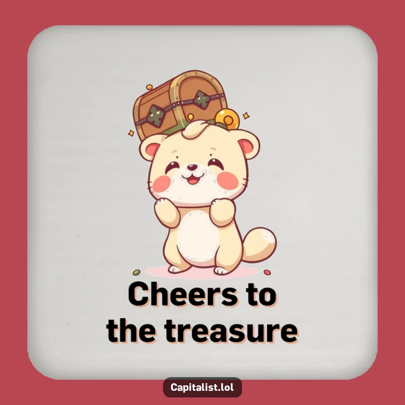 Funny Treasure Animal Coaster - Protect Surfaces with this Hilarious Funny Gift!