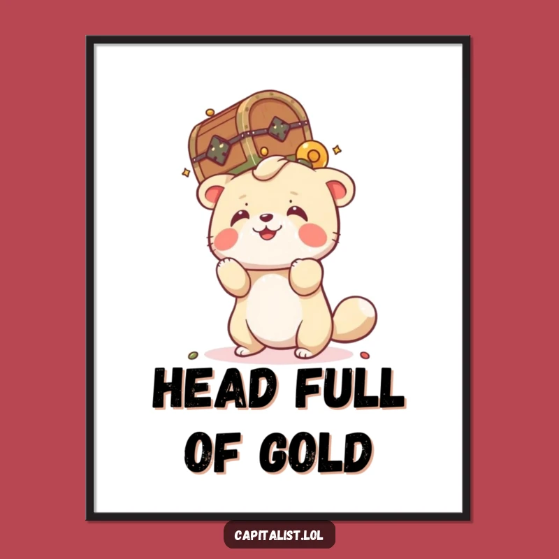 Funny Animal Balancing Treasure Poster - Whimsical Wall Art & Hilarious Funny Gift!
