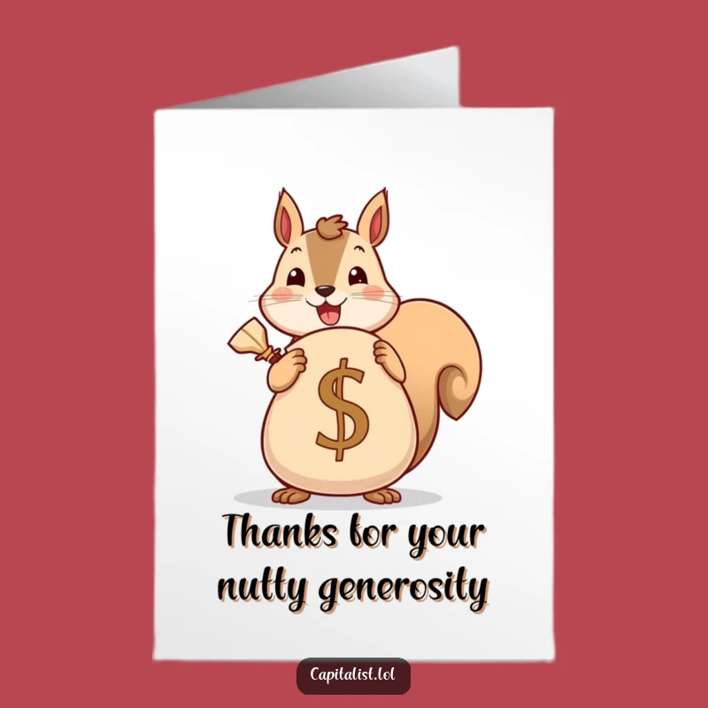 Hilarious Free Printable Thank You Card: Squirrel's Bounty - Downloadable Gift!
