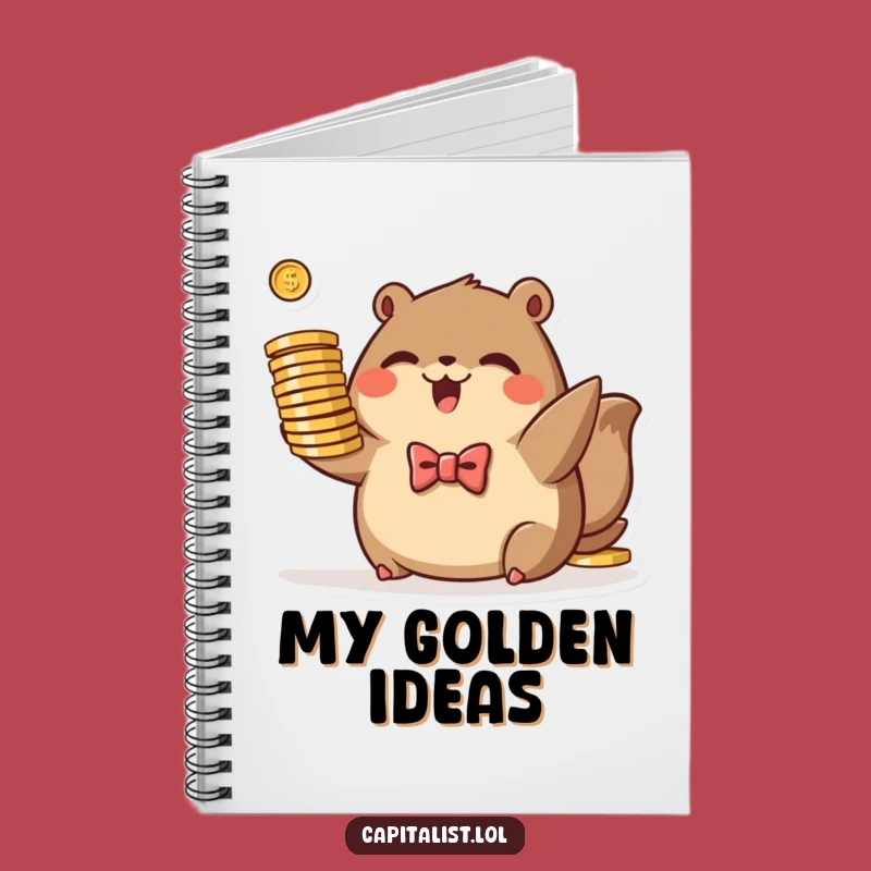 Funny Plump Animal Notebook - Bowtie Finance Journal, Coin Diary Gift